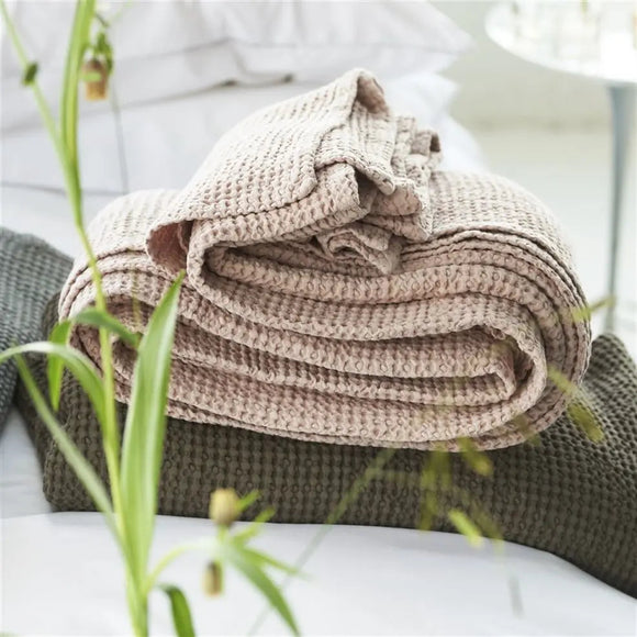 Alba Cotton Throw Blanket-Gina's Home Linen Ltd