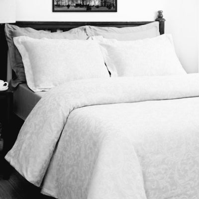 Athena 320 TC Damask Duvet Cover Set-Gina's Home Linen Ltd