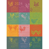 Calendar 2024 Multicoloured Jacquard Kitchen Towel-Gina's Home Linen Ltd
