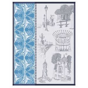 Carnet De Paris Kitchen Towel-Gina's Home Linen Ltd