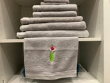 Embroidered Towels-Gina's Home Linen Ltd