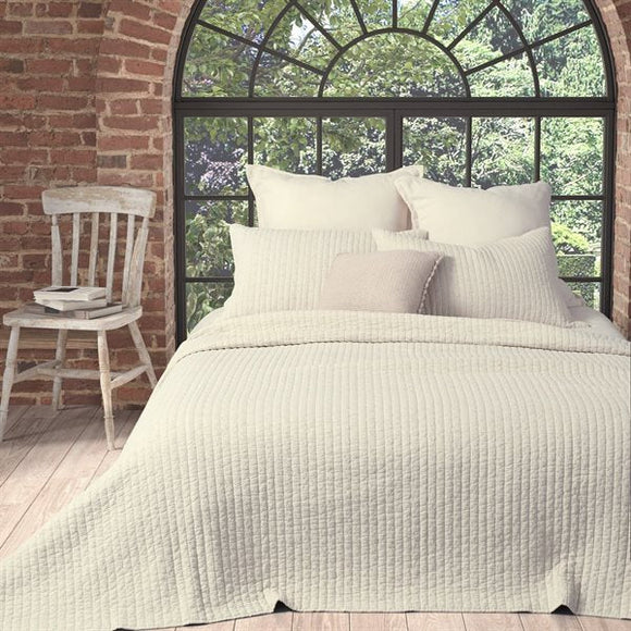Estelle Embroidered Quilt Collection-Gina's Home Linen Ltd