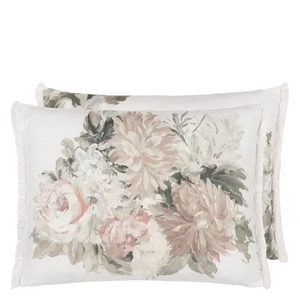 Fleurs D'Artistes Sepia Decorative Cushion-Gina's Home Linen Ltd