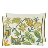Foglia Decorativa Embroidered Cushion-Gina's Home Linen Ltd