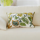 Foglia Decorativa Embroidered Cushion-Gina's Home Linen Ltd