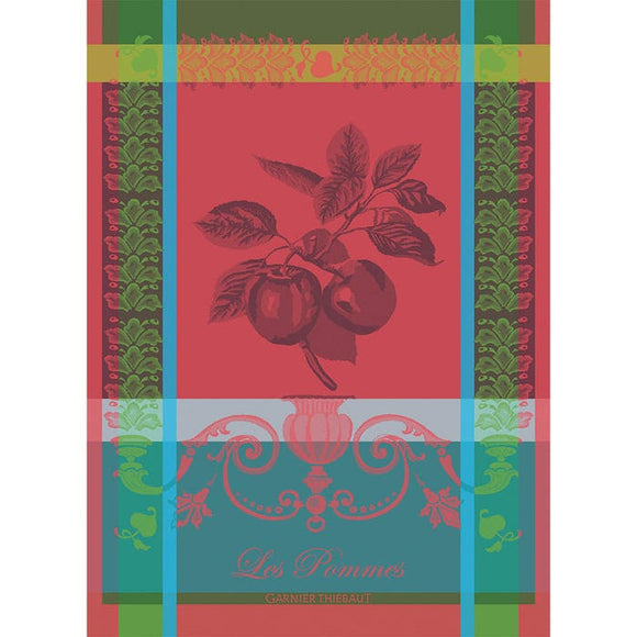 Les Pommes Rouge Kitchen Towel-Gina's Home Linen Ltd