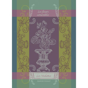 Les Violettes Violet Kitchen Towel-Gina's Home Linen Ltd