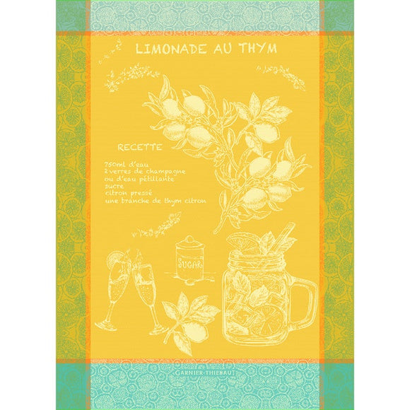 Limonade Au Thym Soleil Kitchen Towel-Gina's Home Linen Ltd