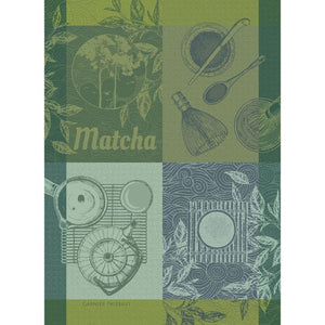 Matcha Vert Jacquard Kitchen Towel-Gina's Home Linen Ltd