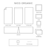Nico Organic Percale Bedding Collection-Gina's Home Linen Ltd