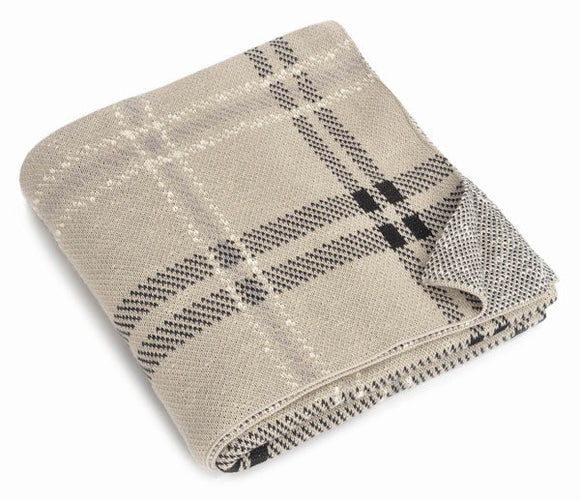 Oliver Plaid Throw Blanket-Gina's Home Linen Ltd