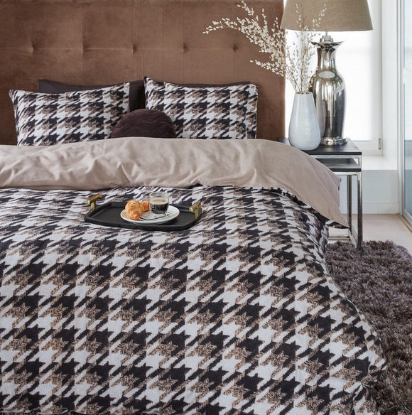 Pied de Poule Flannel Bedding Collection-Gina's Home Linen Ltd
