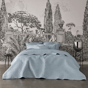 Poesie Organic Cotton Quilted Coverlet-Gina's Home Linen Ltd