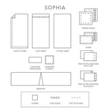 Sophia Sateen Bedding Collection-Gina's Home Linen Ltd