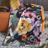 Tapestry Flower Damson Wool Throw-Gina's Home Linen Ltd