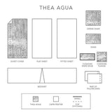 Thea Agua Bedding Collection-Gina's Home Linen Ltd