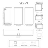 Venice Percale Collection: Flat Sheet-Gina's Home Linen Ltd