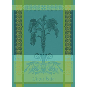 Chou Kale Bleu Kitchen Towel-Gina's Home Linen Ltd