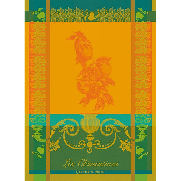 Clementines Safran Jacquard Kitchen Towel-Gina's Home Linen Ltd