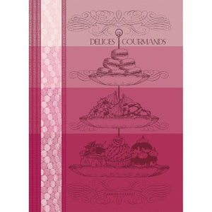 Delices Gourmands Rose Kitchen Towel-Gina's Home Linen Ltd