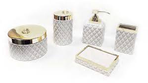 Elle Quilted Ceramic Bath Accessories-Gina's Home Linen Ltd