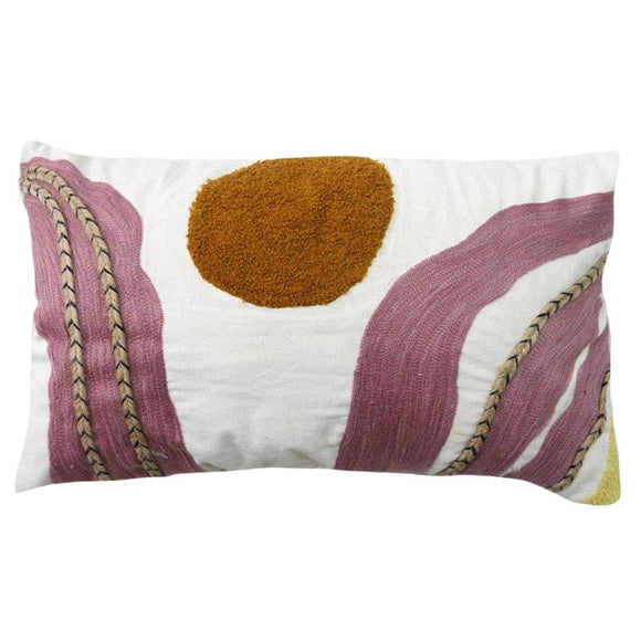 Embroidered Lumbar Pillow-Gina's Home Linen Ltd