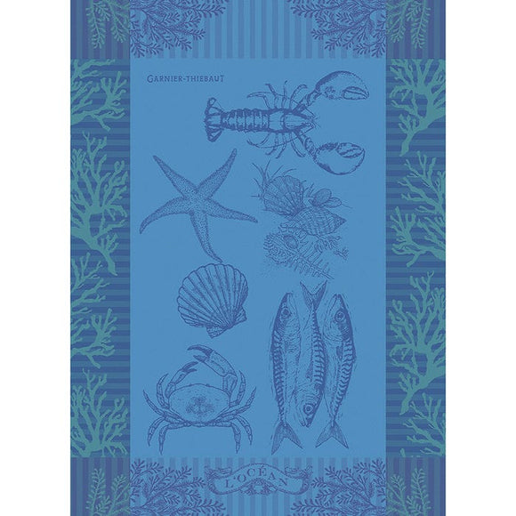 L'Ocean Bleu Kitchen Towel-Gina's Home Linen Ltd