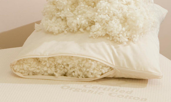 SnugSleep Organic Wool Pillow-Gina's Home Linen Ltd