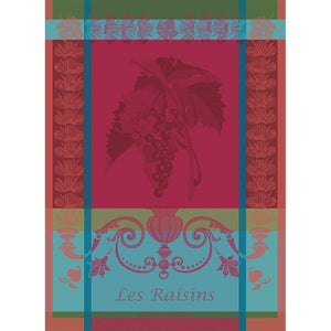 Les Raisins Lie De Vin Kitchen Towel-Gina's Home Linen Ltd
